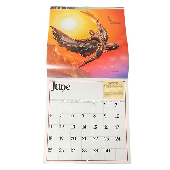 1989 Boris Vallejo Mythology Calendar Unused same dates again in 2034 - Picture 7 of 15